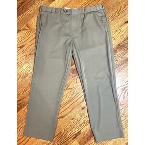 Brooks‎ Brothers Madison Mens Khaki Flat Front Pants W42 L30 Made in Thailand